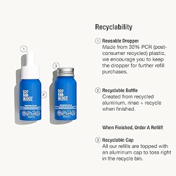 EcoFabulous Nourishing Face Oil 1 Oz - Picture 3 of 7